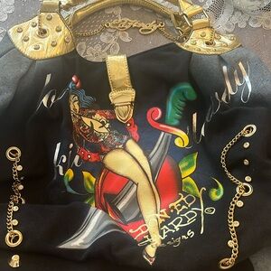 Ed Hardy by Christian Audigier Jean Purse Kiss Slowly